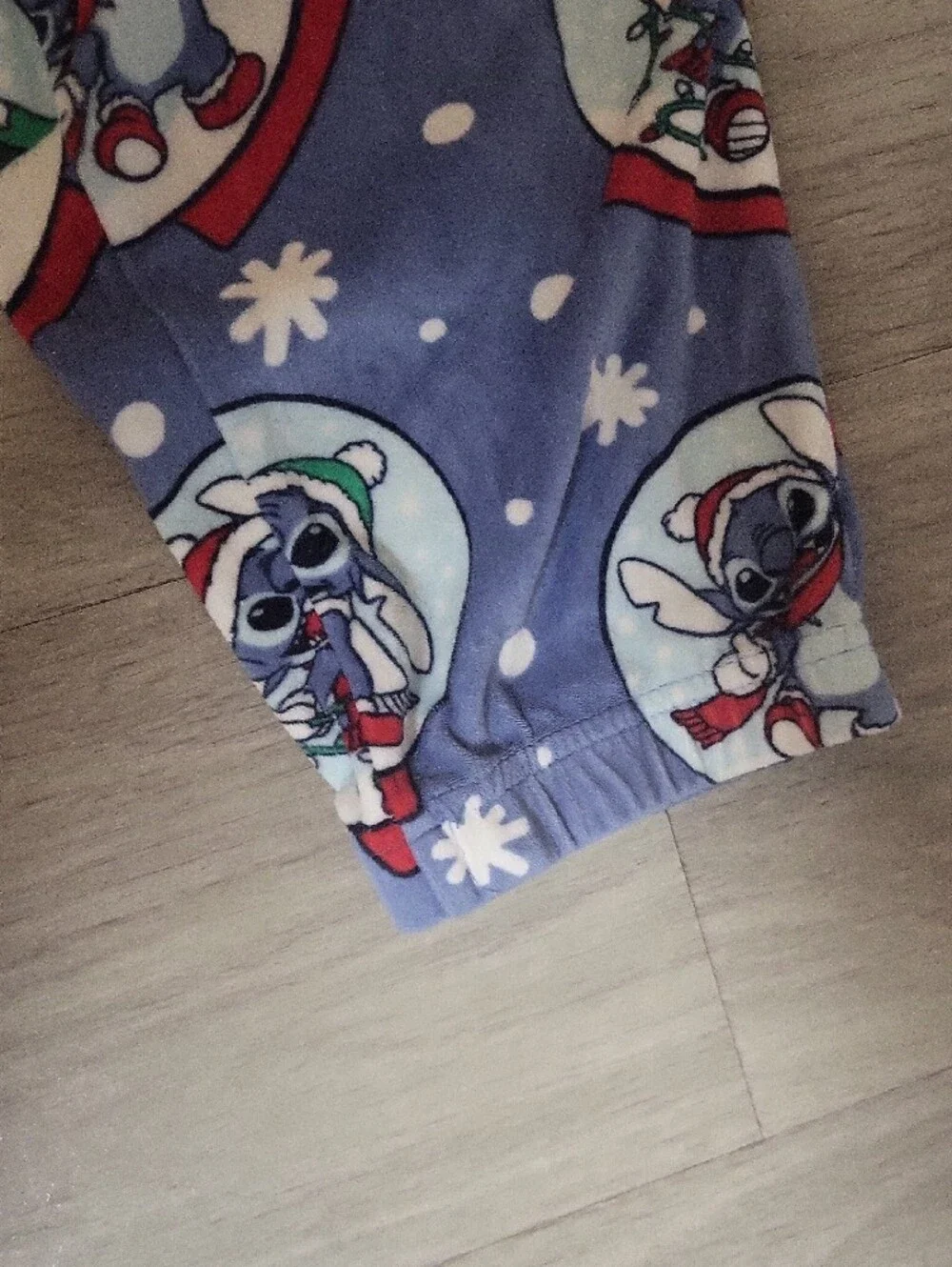 Disney Blue Fleece Pajama Bottoms with Red Drawstring - Picture 5 of 5